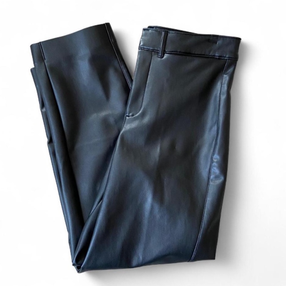 Old Navy Black Faux Leather High-Rise Pants